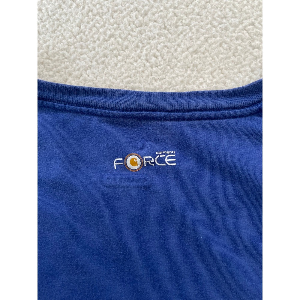 Carhartt Mens 3XL Long Sleeve T-Shirt Blue Force Relaxed Fit Graphic Sleeve - Picture 13 of 14